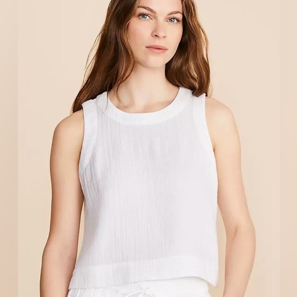 Lou&Gray White Sleeveless Women's Top NWT XXL